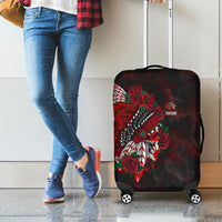 Personalised Native American Chief Skull Luggage Cover Rose Skull - Wonder Print Shop