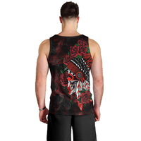 Personalised Native American Chief Skull Men Tank Top Rose Skull - Wonder Print Shop