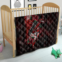 Personalised Native American Chief Skull Quilt Rose Skull - Wonder Print Shop