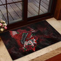 Personalised Native American Chief Skull Rubber Doormat Rose Skull - Wonder Print Shop