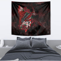 Personalised Native American Chief Skull Tapestry Rose Skull - Wonder Print Shop