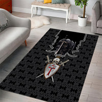 Personalised Knights Templar Warrior Skull Area Rug - Wonder Print Shop