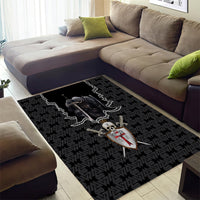 Personalised Knights Templar Warrior Skull Area Rug - Wonder Print Shop