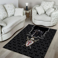 Personalised Knights Templar Warrior Skull Area Rug - Wonder Print Shop