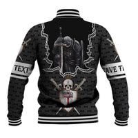 Personalised Knights Templar Warrior Skull Baseball Jacket - Wonder Print Shop