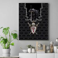 Personalised Knights Templar Warrior Skull Canvas Wall Art - Wonder Print Shop
