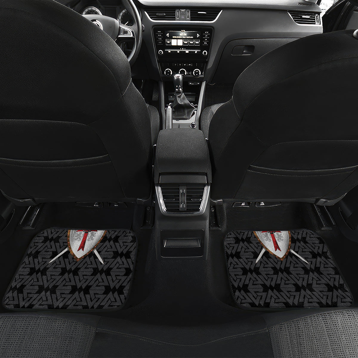 Personalised Knights Templar Warrior Skull Car Mats - Wonder Print Shop
