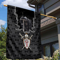 Personalised Knights Templar Warrior Skull Garden Flag - Wonder Print Shop