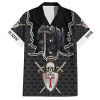 Personalised Knights Templar Warrior Skull Hawaiian Shirt - Wonder Print Shop
