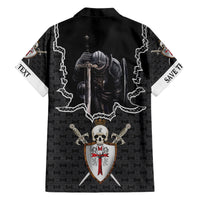 Personalised Knights Templar Warrior Skull Hawaiian Shirt - Wonder Print Shop