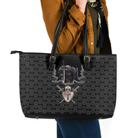 Personalised Knights Templar Warrior Skull Leather Tote Bag - Wonder Print Shop