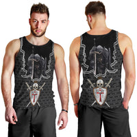 Personalised Knights Templar Warrior Skull Men Tank Top - Wonder Print Shop