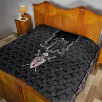 Personalised Knights Templar Warrior Skull Quilt - Wonder Print Shop