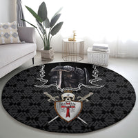 personalised-knights-templar-warrior-skull-round-carpet