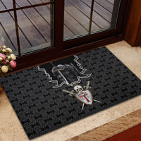 Personalised Knights Templar Warrior Skull Rubber Doormat - Wonder Print Shop