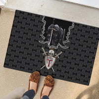 Personalised Knights Templar Warrior Skull Rubber Doormat - Wonder Print Shop