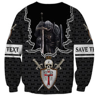 Personalised Knights Templar Warrior Skull Sweatshirt - Wonder Print Shop