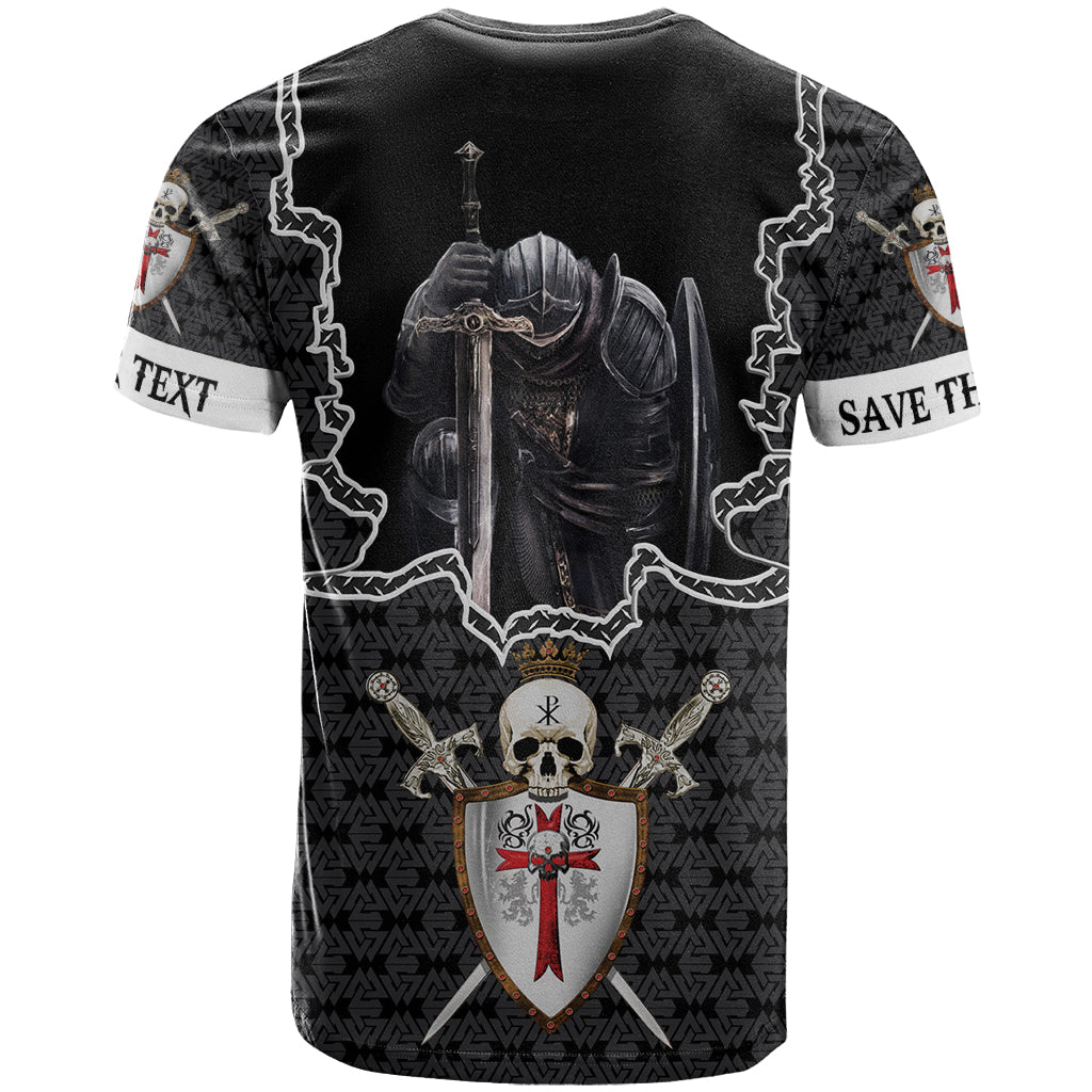 Personalised Knights Templar Warrior Skull T Shirt - Wonder Print Shop