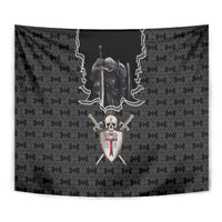 Personalised Knights Templar Warrior Skull Tapestry - Wonder Print Shop