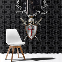 Personalised Knights Templar Warrior Skull Window Curtain - Wonder Print Shop