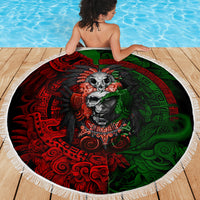 Skulls Aztec Warriors Beach Blanket - Wonder Print Shop