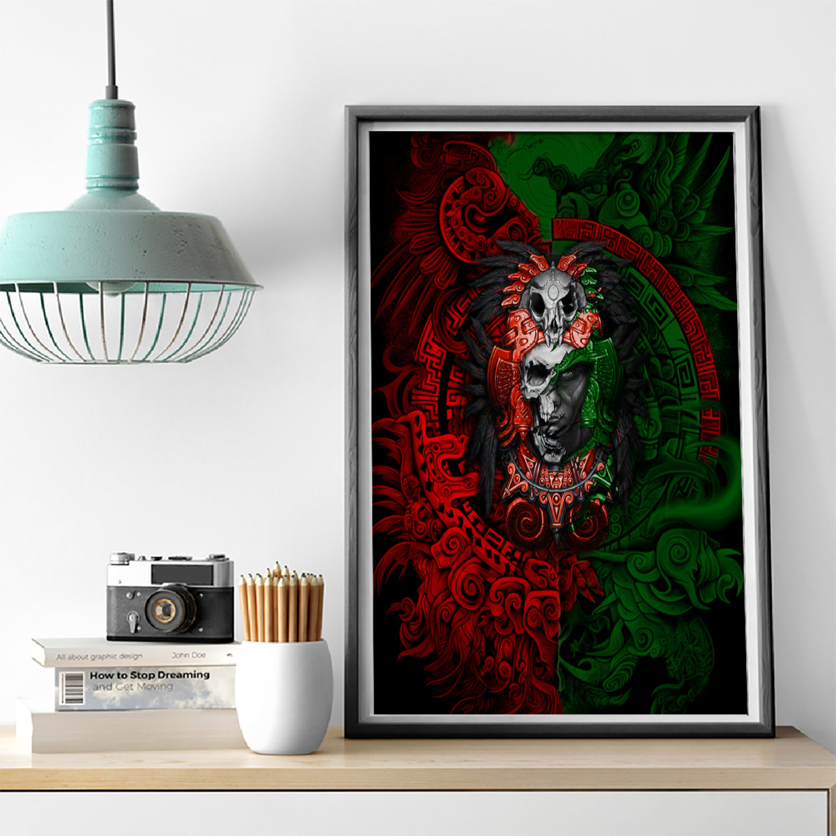 Skulls Aztec Warriors Canvas Wall Art - Wonder Print Shop