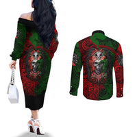 skulls-aztec-warriors-couples-matching-off-the-shoulder-long-sleeve-dress-and-long-sleeve-button-shirts