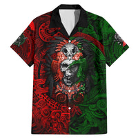 Skulls Aztec Warriors Family Matching Mermaid Dress and Hawaiian Shirt - Wonder Print Shop