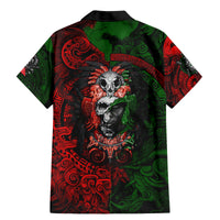 Skulls Aztec Warriors Family Matching Mermaid Dress and Hawaiian Shirt - Wonder Print Shop
