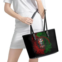Skulls Aztec Warriors Leather Tote Bag - Wonder Print Shop