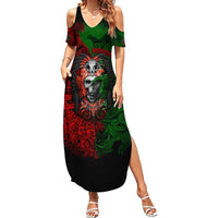 Skulls Aztec Warriors Summer Maxi Dress - Wonder Print Shop