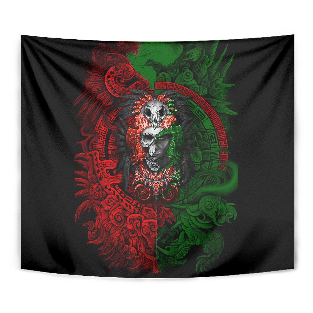 Skulls Aztec Warriors Tapestry - Wonder Print Shop