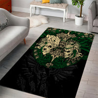 Aztec Warrior Skulls Area Rug - Wonder Print Shop