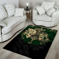 Aztec Warrior Skulls Area Rug - Wonder Print Shop