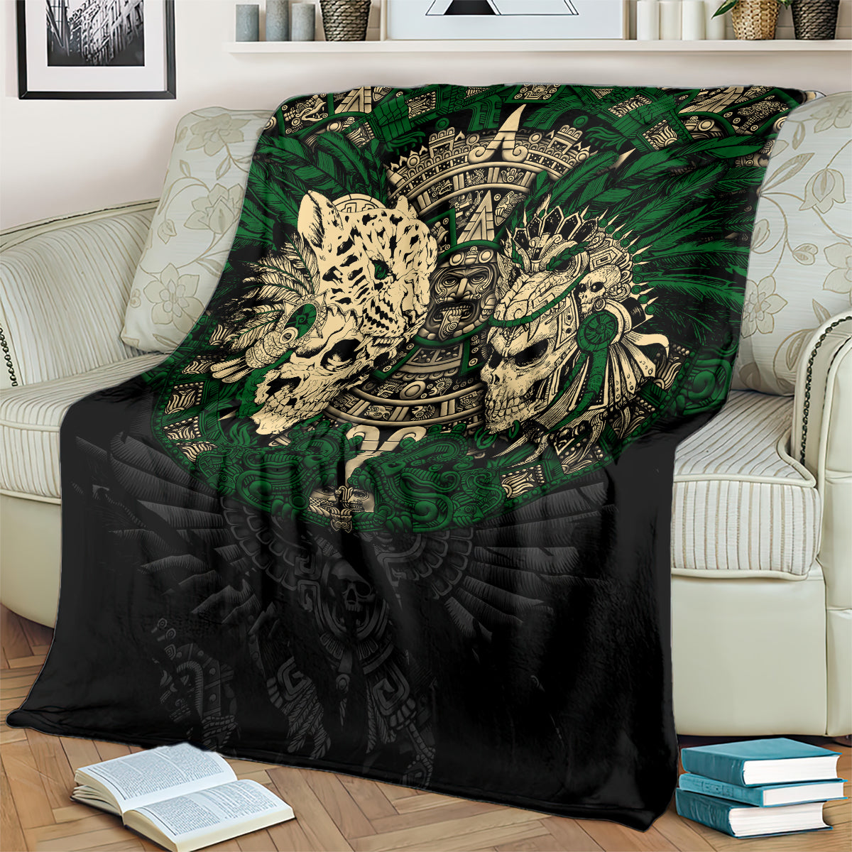 aztec-warrior-skulls-blanket