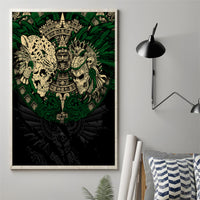 Aztec Warrior Skulls Canvas Wall Art - Wonder Print Shop