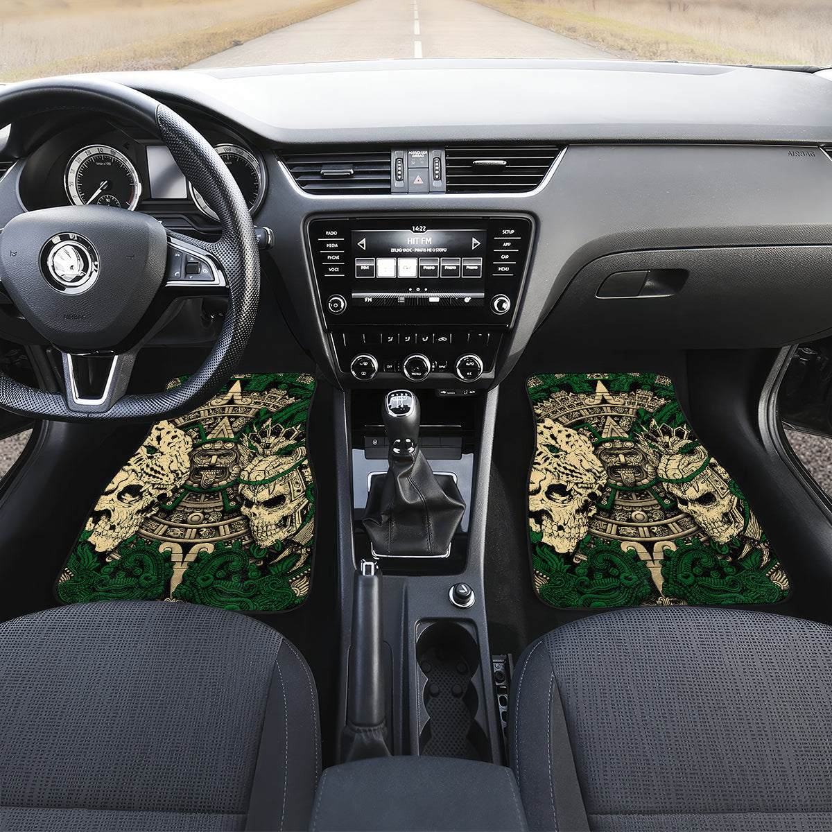 Aztec Warrior Skulls Car Mats - Wonder Print Shop