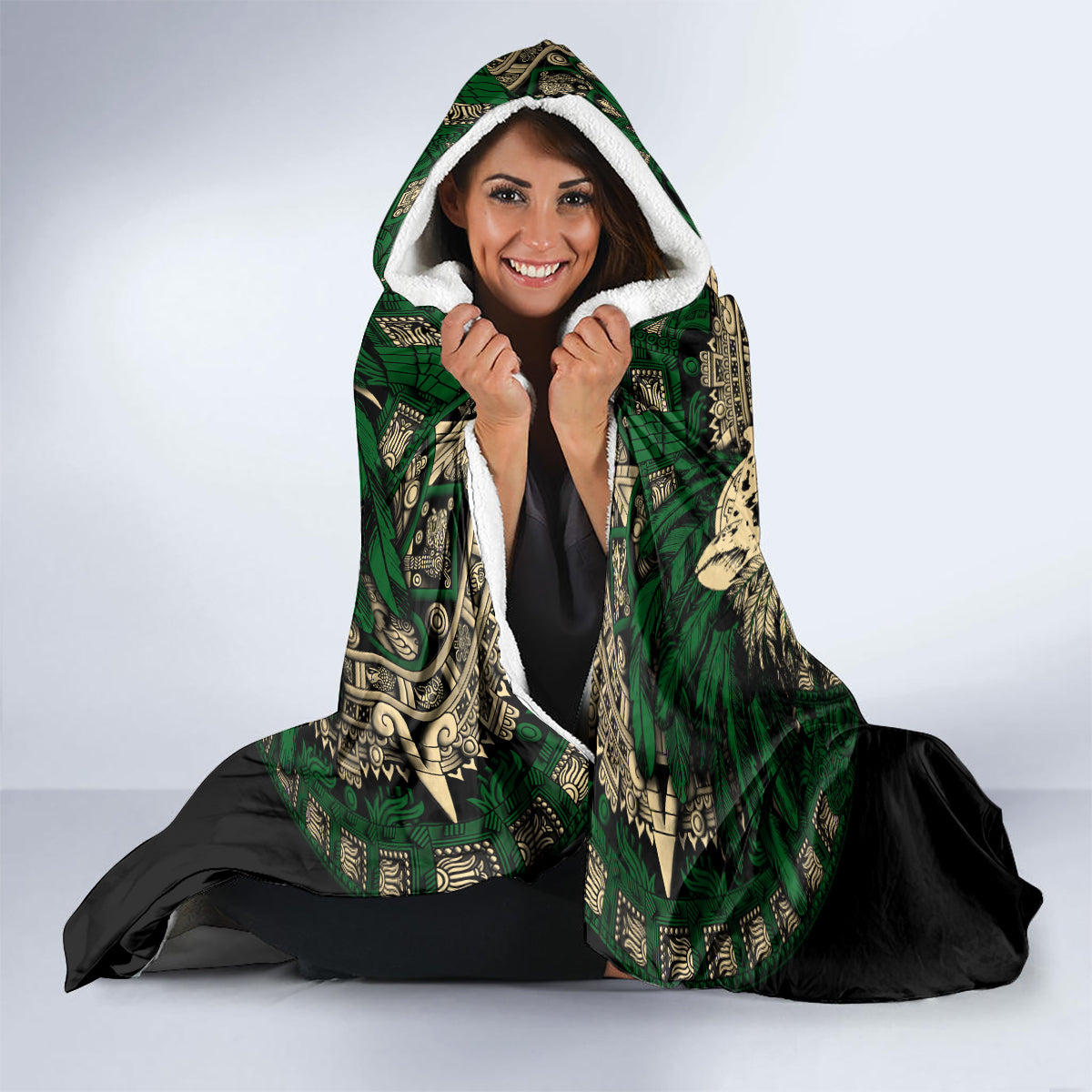 aztec-warrior-skulls-hooded-blanket