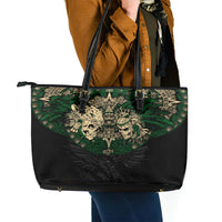 Aztec Warrior Skulls Leather Tote Bag - Wonder Print Shop