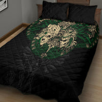 Aztec Warrior Skulls Quilt Bed Set - Wonder Print Shop