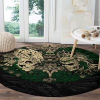 aztec-warrior-skulls-round-carpet