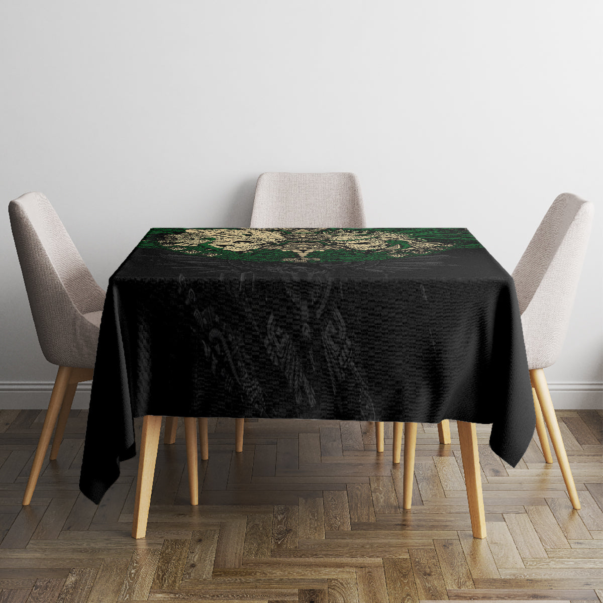 Aztec Warrior Skulls Tablecloth - Wonder Print Shop