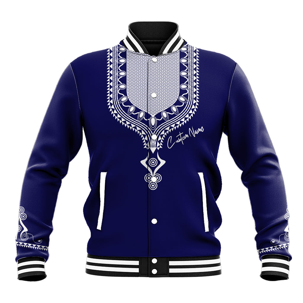 Printed Dashiki African Baseball Jacket Blue - Wonder Print Shop