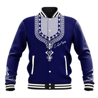 Printed Dashiki African Baseball Jacket Blue - Wonder Print Shop