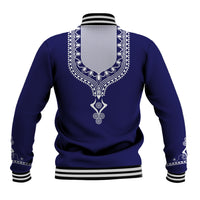Printed Dashiki African Baseball Jacket Blue - Wonder Print Shop