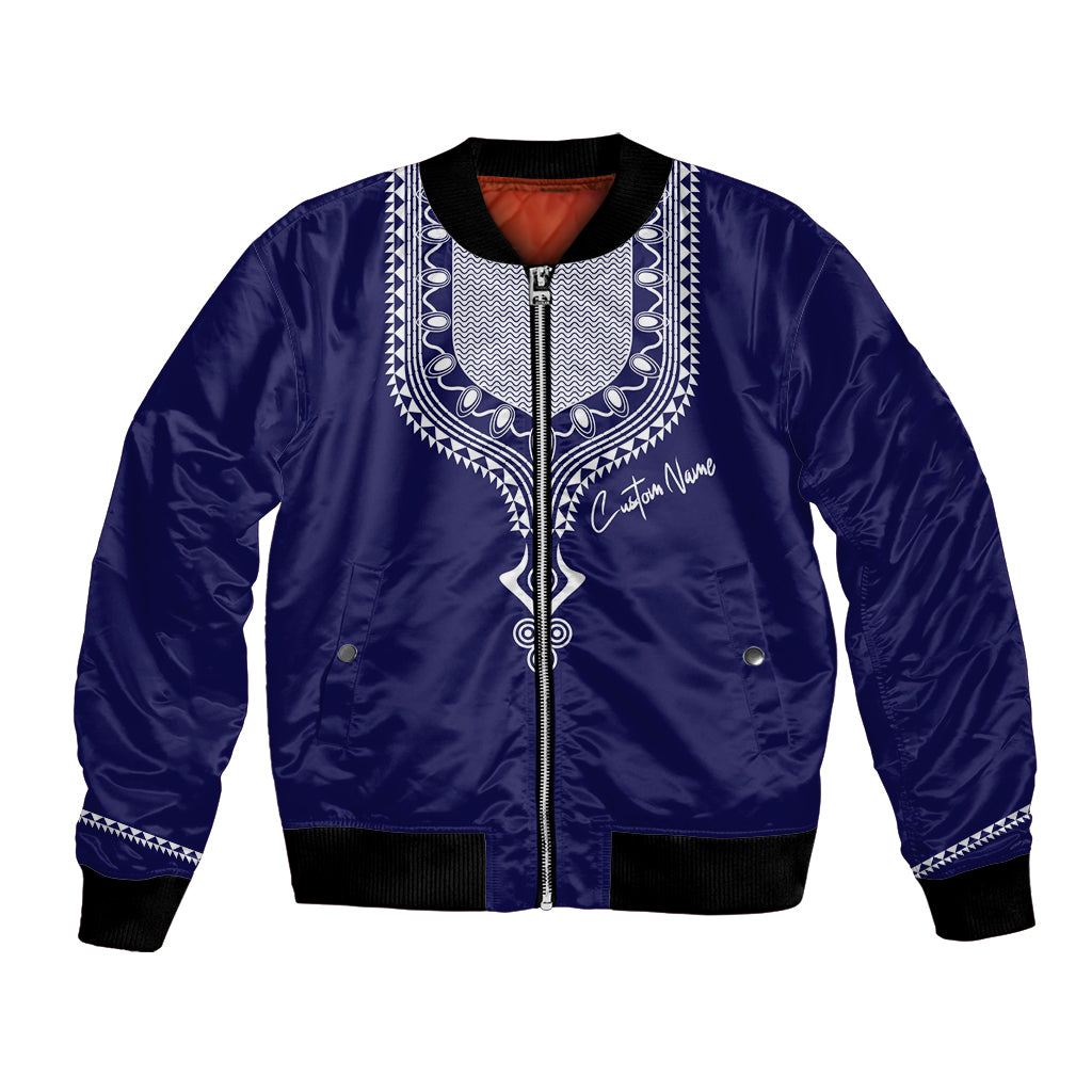 Printed Dashiki African Bomber Jacket Blue - Wonder Print Shop