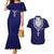 Printed Dashiki African Couples Matching Mermaid Dress and Hawaiian Shirt Blue - Wonder Print Shop