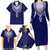 Printed Dashiki African Family Matching Long Sleeve Bodycon Dress and Hawaiian Shirt Blue - Wonder Print Shop
