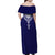 Printed Dashiki African Family Matching Off Shoulder Maxi Dress and Hawaiian Shirt Blue - Wonder Print Shop