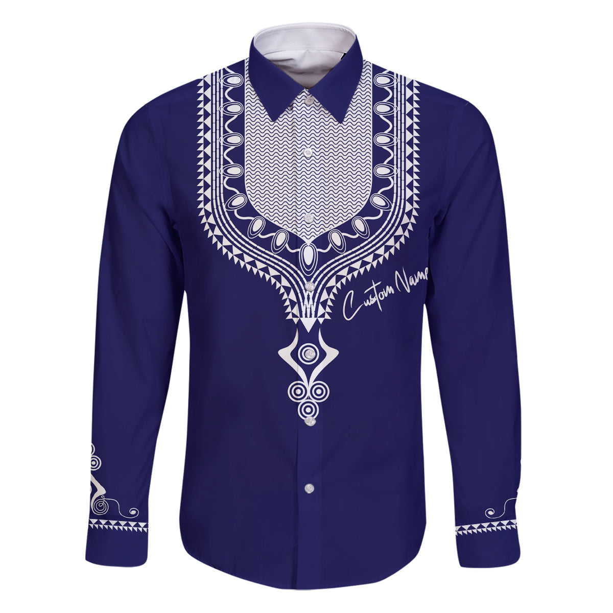 Printed Dashiki African Family Matching Puletasi and Hawaiian Shirt Blue - Wonder Print Shop